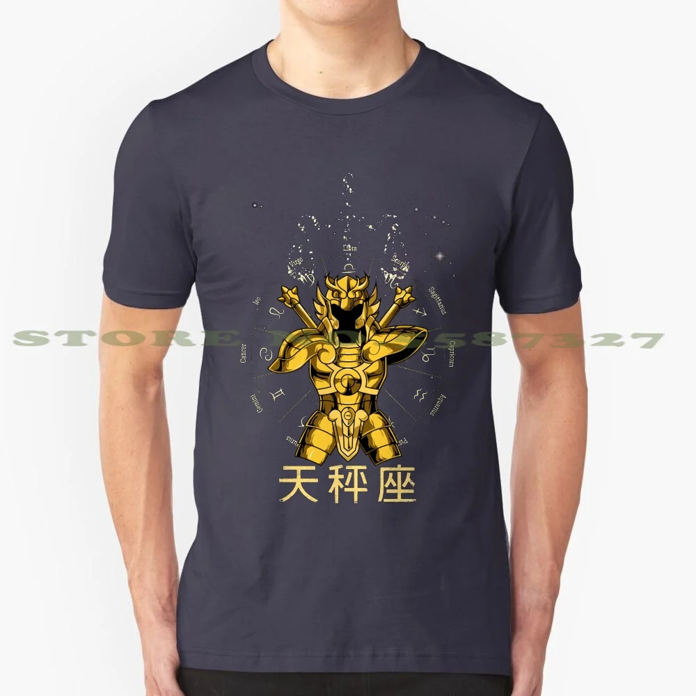 Libra 100% Cotton T-Shirt Libra Saint Seiya Saintseiya Pegasus Phoenix Dragon Cygnus Ikki Anime Manga Comics Retro Vingate