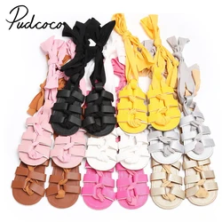 Pudcoco Toddlers Newborn Infant Baby Girl Bandage Pram Shoes Girl Bandage summer Sandals Shoes