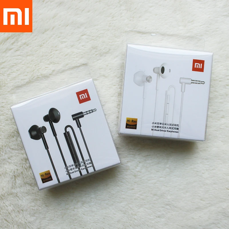 Xiaomi 3.5MM In-Ear Earphone Dual Units Half andsFree/Mic Stereo Earbuds For Mi A3 CC9 Note 10 Pro Redmi Note 8 9 Pro 8T 9S 5A