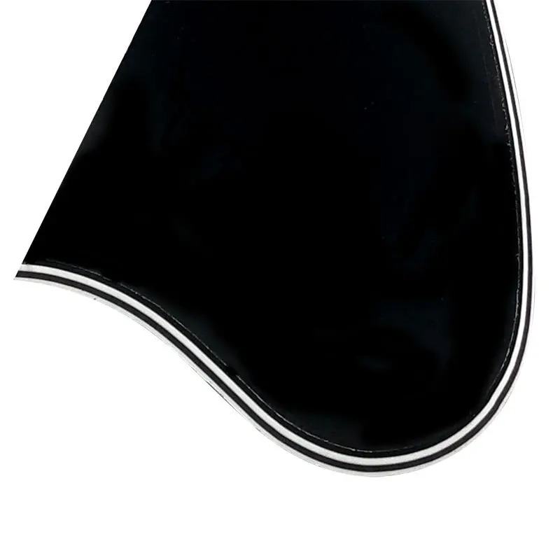 Pleroo Custom Guitar Parts For ES 335 Jazz Archtop Guitar Pickguard Scratch Plate, 4 Ply Black