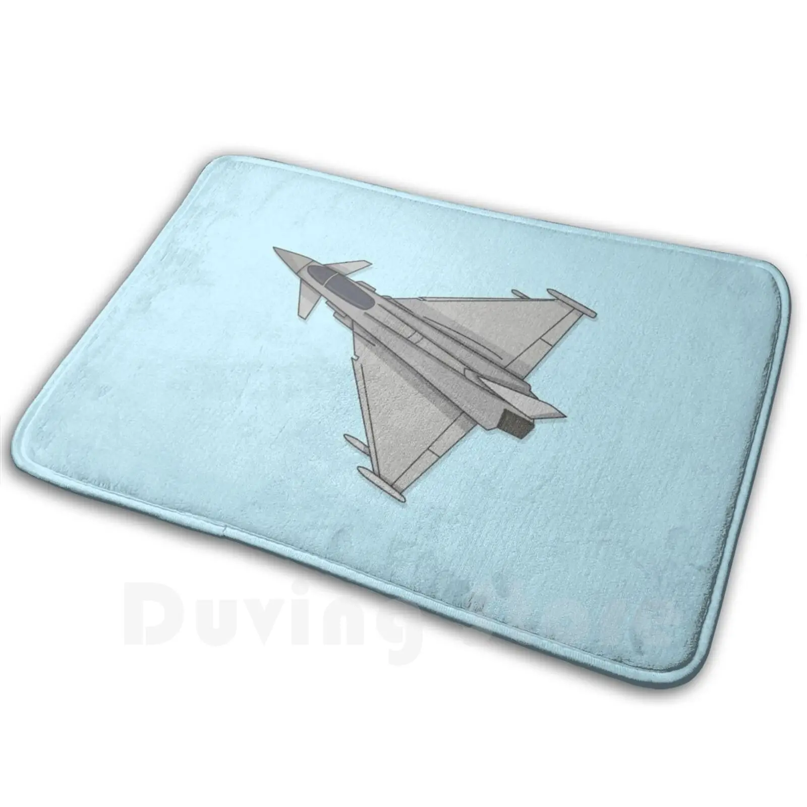 Eurofighter Raf Typhoon Fighter Jet Plane Royal Air Force Soft Non-Slip Mat Rug Carpet Cushion Typhoon Raf Plane Fighter