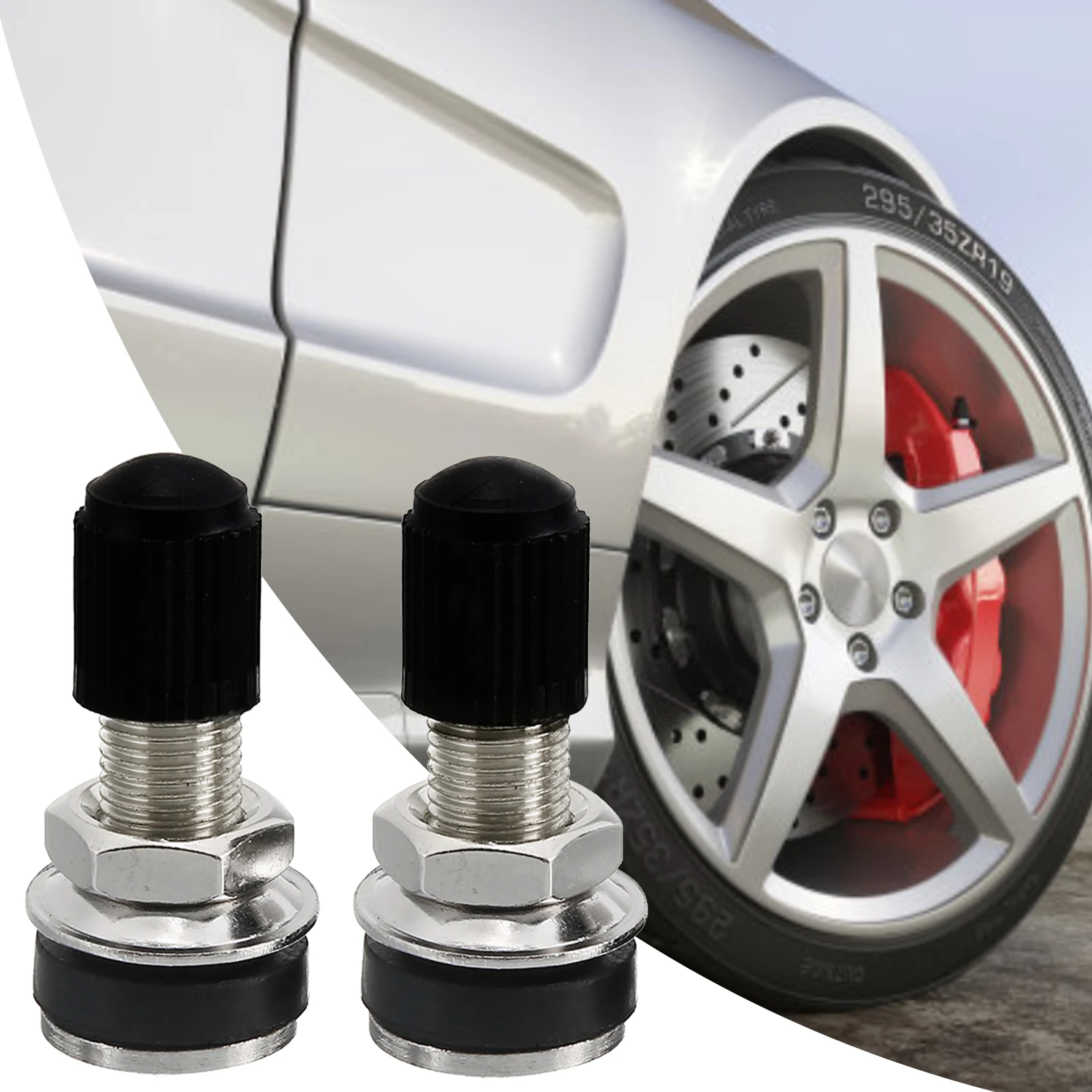 2pcs Motorcycle Wheel Valve 32mm-Motorbike Scooter Bike Quad Tubeless Mountain Tyre Valve Dustcap General-purpose