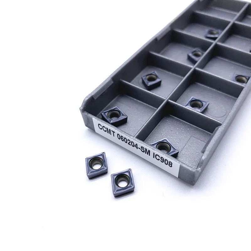 10 pz CCMT060204 SM SM IC907 IC908 utensili per tornitura interna inserto in metallo duro utensile da taglio per tornio CCMT 060204 060208