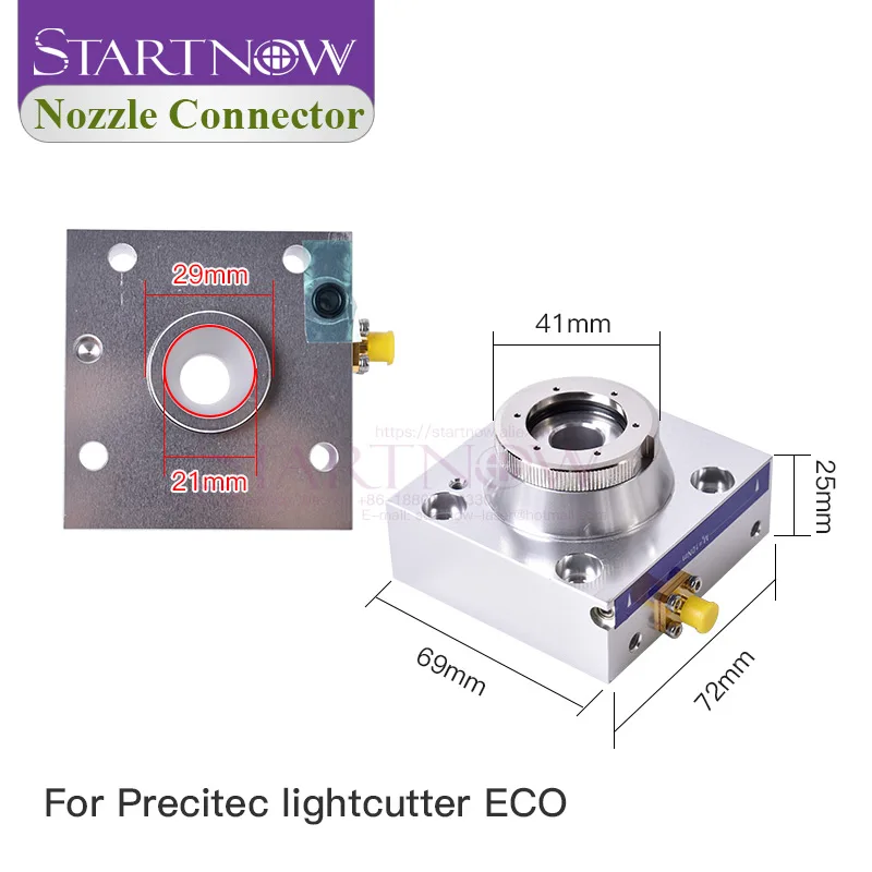 Imagem -06 - Cabeça do Laser da Fibra do Precitec Conector do Sensor do Bocal do Laser Peças de Conexão Cm2 se Série Procutter F150 F200 Hans 6kw 12kw