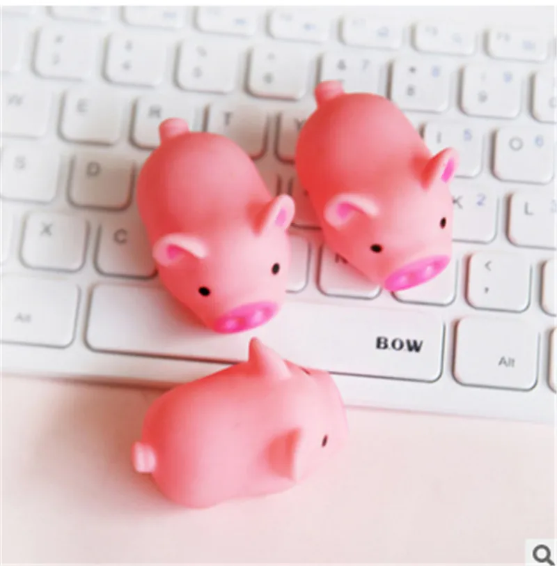 1Pc New Cute Dog Toys Rubber Pig Pet Toys Baby Play Pig Squeeze Sound Squeaky Bathing Toy for Baby Bath Toys Children's Gifts