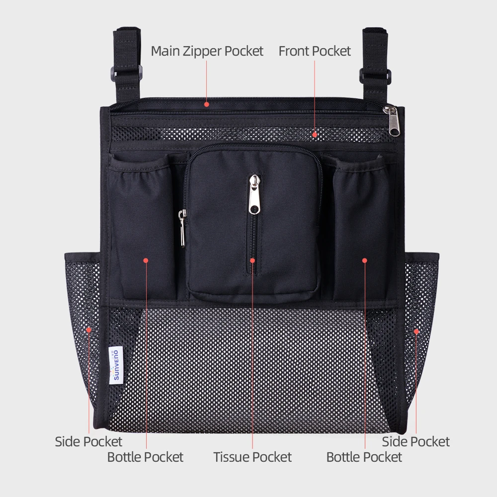 Sunveno Baby Stroller Organizer Bag Infant Pram Cart Storage Bag with Baby Trolley Bag Carriage Bag Stroller Accessories