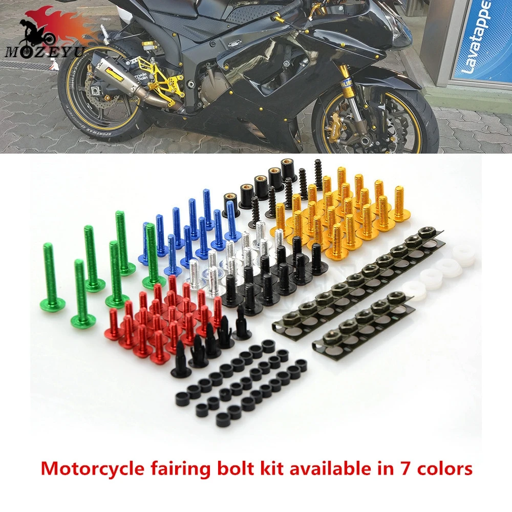 

Motorcycle CNC Fairing windshield Body Work Bolts Nuts Screws kit for KAWASAKI Z250 Z300 Z125 Z650 Z750 Z800 Z900 Z1000 Z1100