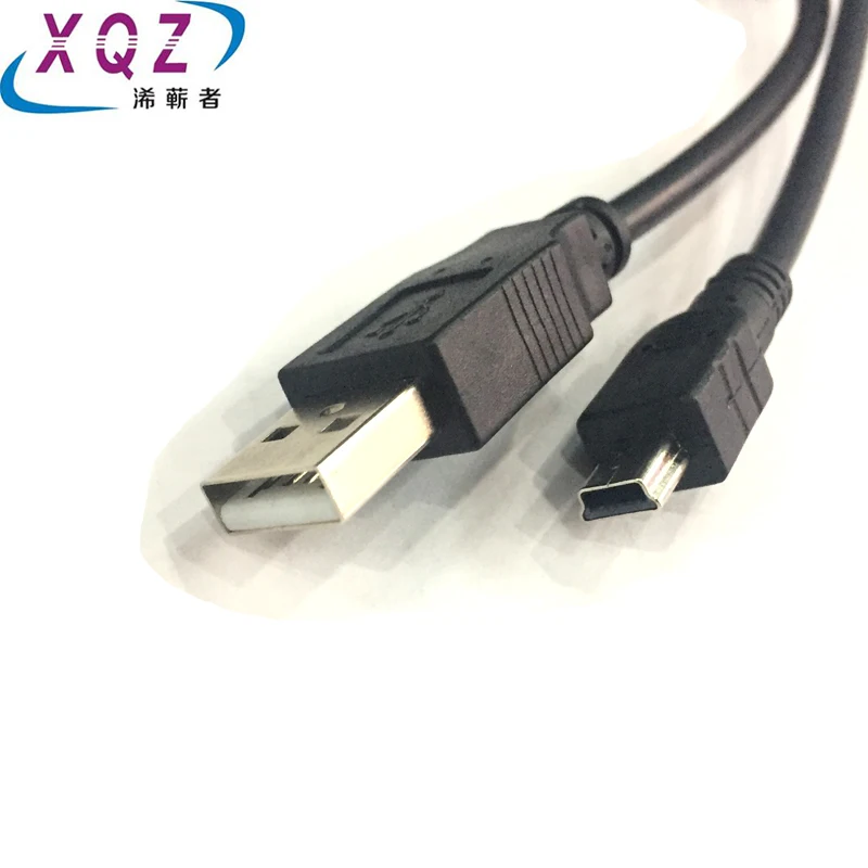 USB to miniUSB cable USB to V3 5pin data and power cable pure cable T shape black pvc jacket