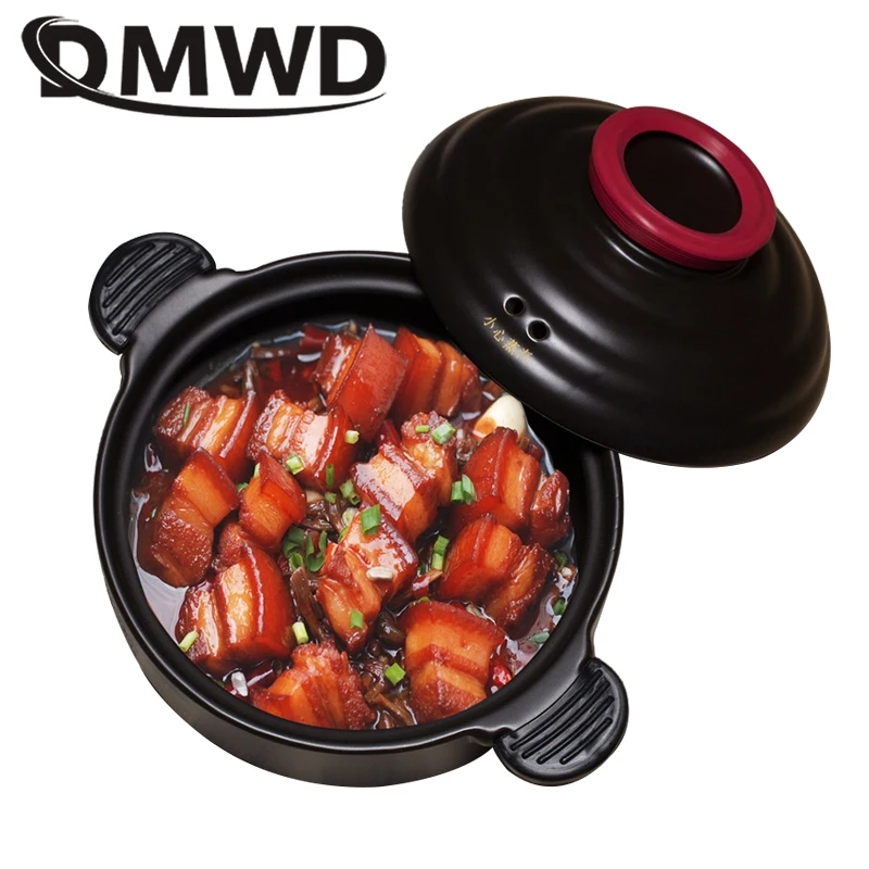 DMWD Household 3.0L Electric Multifunctional cooker Microcomputer Stew soup timing ceramic porridge pot 500W Black