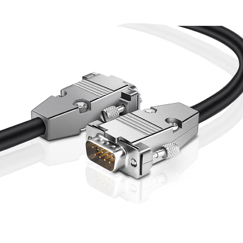 DB9 Cross Cable with Metal Shell Pure Copper Line RS232 9 Pin Serial Connector Wire COM Core Male / Female 23 Cross Line