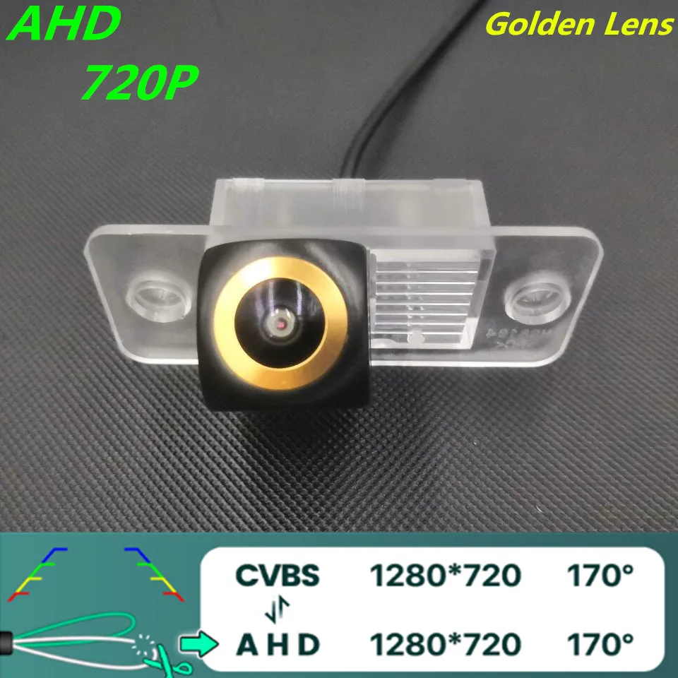 

AHD 720P/1080P Golden Lens Car Rear View Camera For VW Volkswagen Touareg 7L 2002~2010 Tiguan Reverse Vehicle Monitor