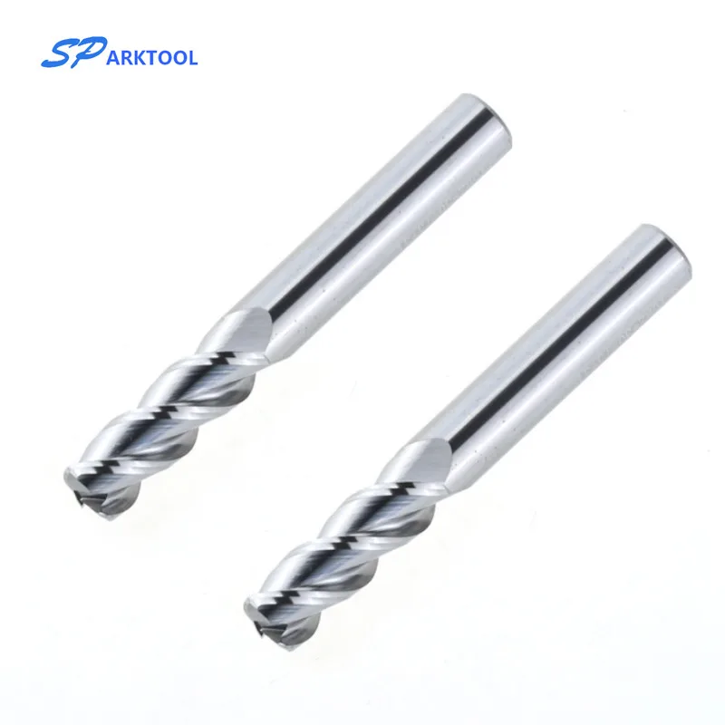 Fraise en bout en carbure de tungstène, fraise en bout en aluminium à 3 cannelures, fraise Frez en acier, outils CNC, métal Fresa, HRC55