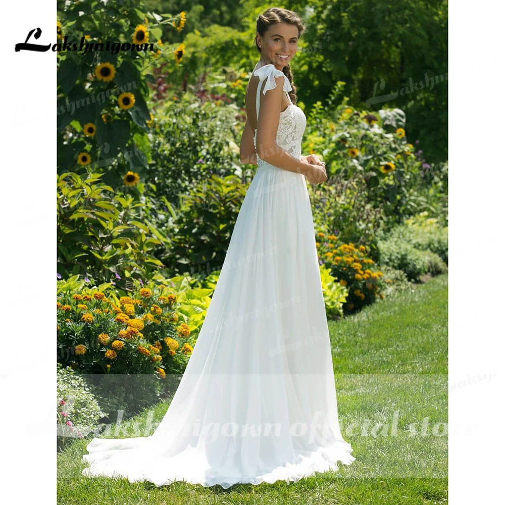 Abiti da sposa eleganti della boemia 2022 abito da sposa da spiaggia in Chiffon a cuore economico paese Vestido de Novia