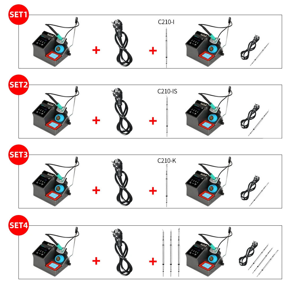SUGON-A9 Soldering Station Compatible Original Soldering Iron Tip 210/245/115 Handle Lead-free Electronic Welding Rework Station