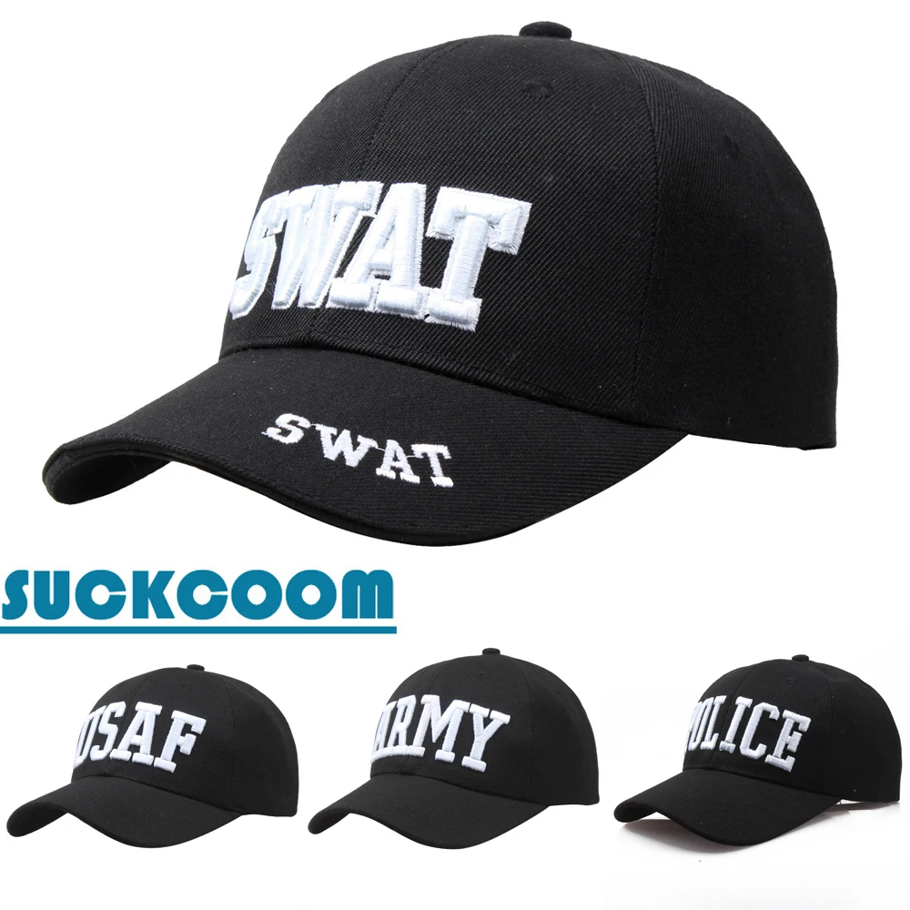 Mens Tactical Cap SWAT/POLICE/ARMY Letter Embroidery Baseball Cap Men Gorras Para Hombre Women Snapback Bone Masculino Army Cap