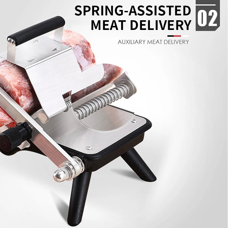 Rebanador Manual de cordero ST209, pequeño rollo de carne para el hogar, máquina cepilladora de carne congelada, rebanador de carne para el hogar