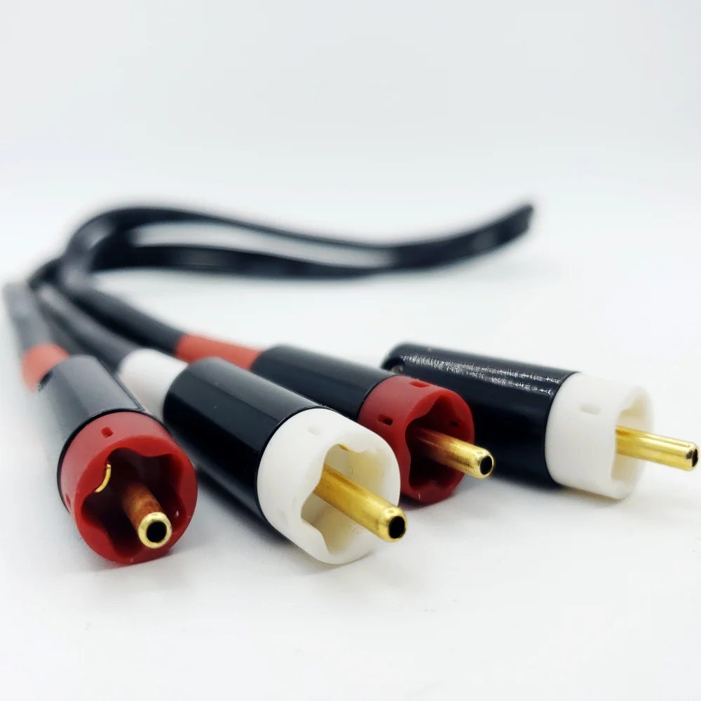 Furutech gold / silver plated tellurium copper RCA Plug fa-p2.1 pcocc high qualityBraid balanced audio signal interconnect cable