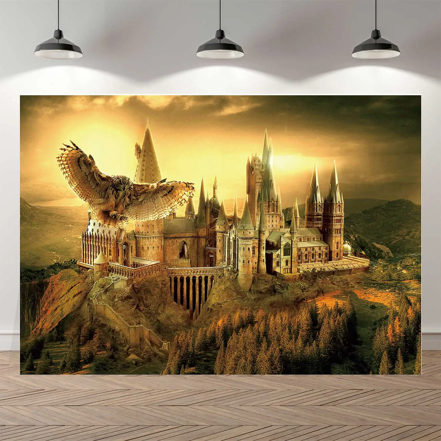 SeekPro Castle Magic Fairy Faculty Graffiti Children Party Photo Halloween Background Studio Photographic Backdrops Banner