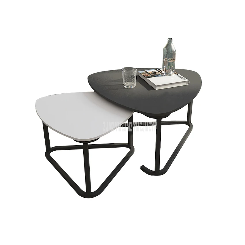 Nordic Tea Table Two Small Table Combination Simple Modern Living Room Luxury European Style Creative Toughened Glass Side Table