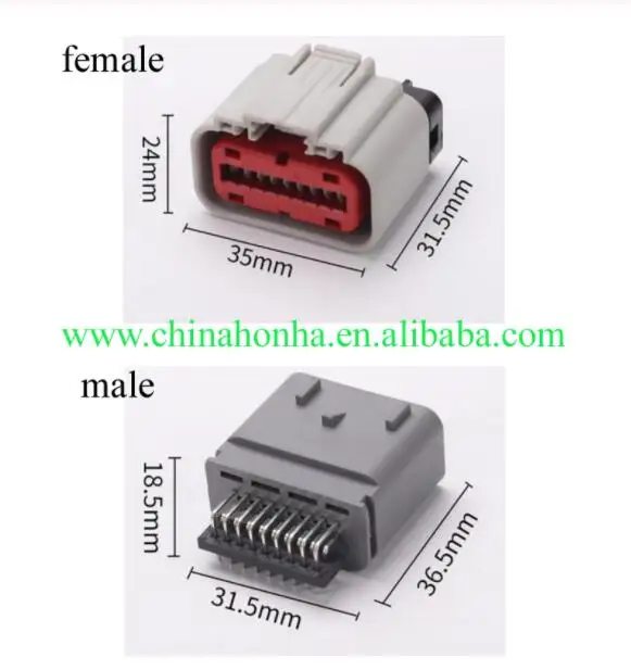 

Gray male female18-pin automotive electrical connector DJ7181A-1.5-21/11 air flow meter plug Radar plug 1488533-6