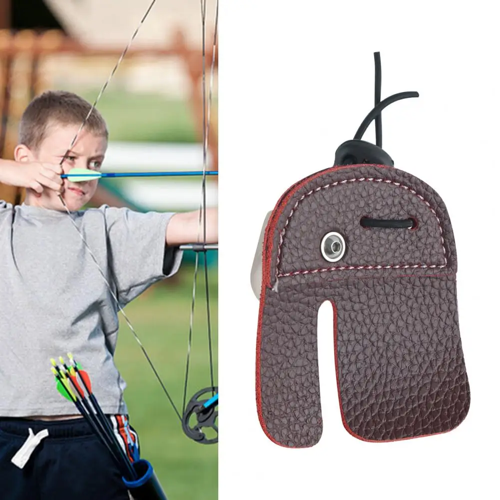 Archery Finger Tab Anti Slip Exquisite Appearance Shooting Practice Gear Finger Protect Guard Archery Finger Tab for Training