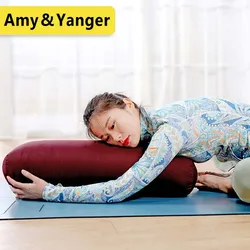 dropship yoga pillow bolster firm and cotton cover