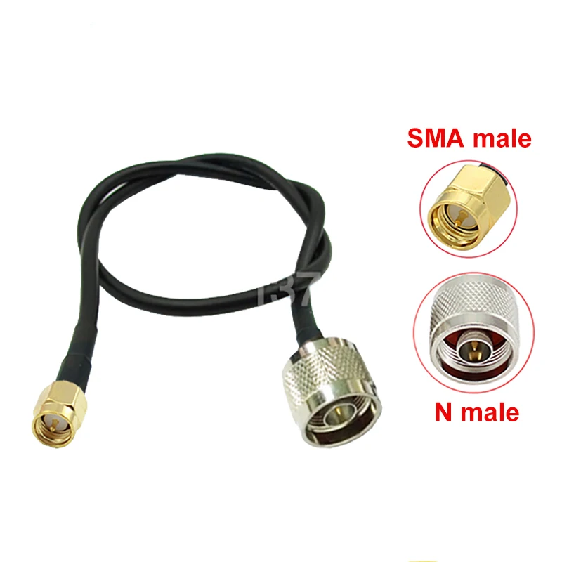 

N to SMA male N male to SMA-J Jumper Jack RF Coaxial adapter Connector Coax Cable Extension Cord assembly tester SYV50-3 RG58