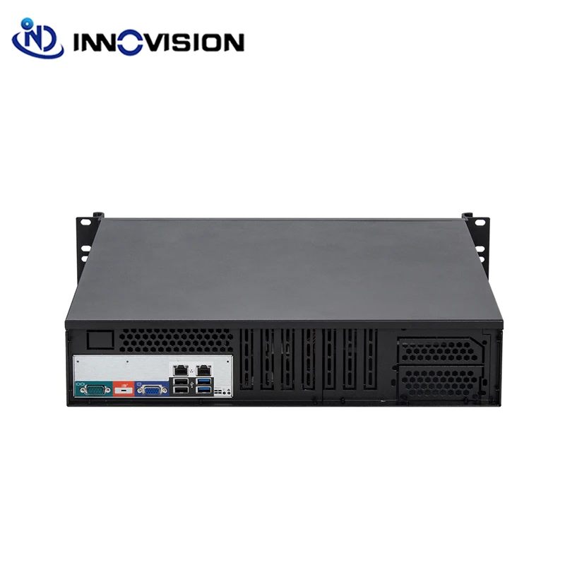 Servidor de montaje en estante de profundidad Flexible, caja de Control industrial, soporte 2U, fuente de alimentación estándar PSU y ATX, 12 \