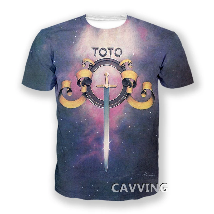 CAVVING 3D Printed  TOTO  Rock  Casual T-shirts  Hip Hop Tee Shirts Harajuku Styles Tops Clothing for Men/women