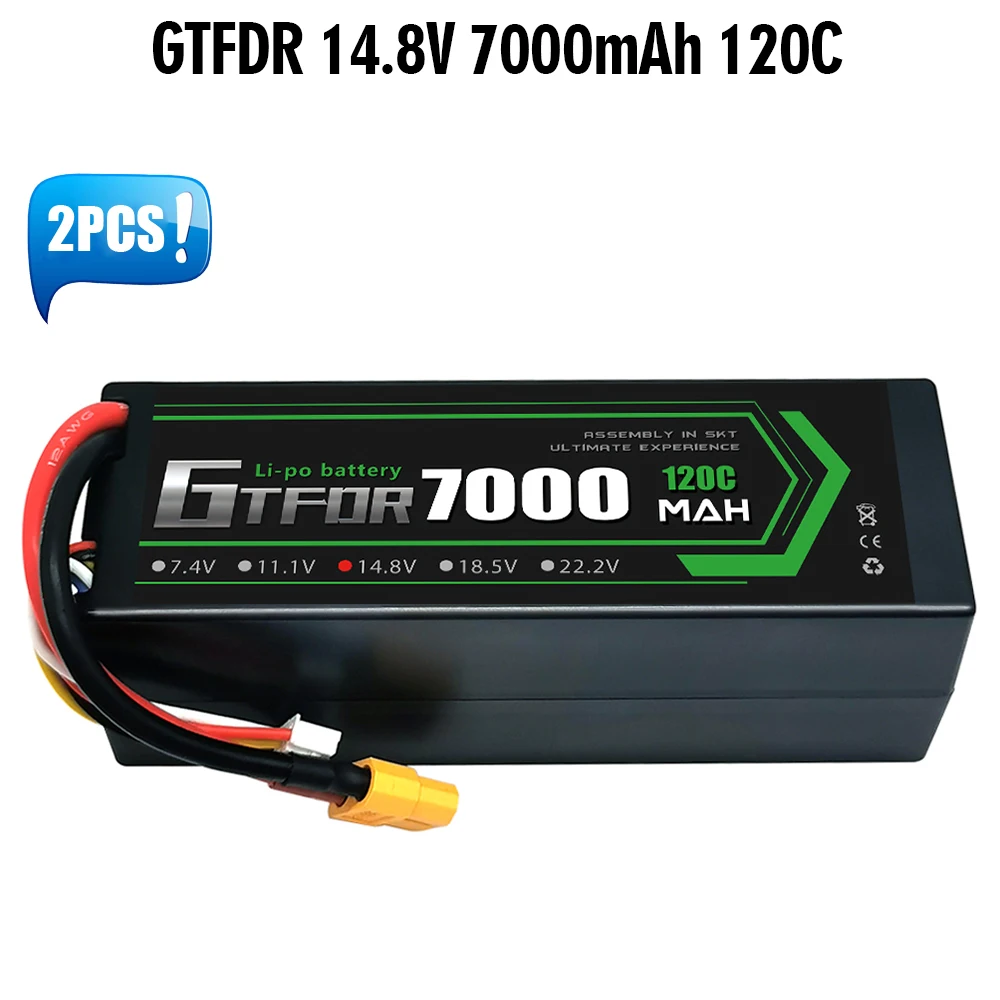 

GTFDR 2S 3S 4S 7000MAH 10000MAH 7.4V 11.1V 14.8V 100C-200C For Buggy Truck 1/8 1/0 Off-Road Boat Car XXMAX 8S Arrama 8S Truggy