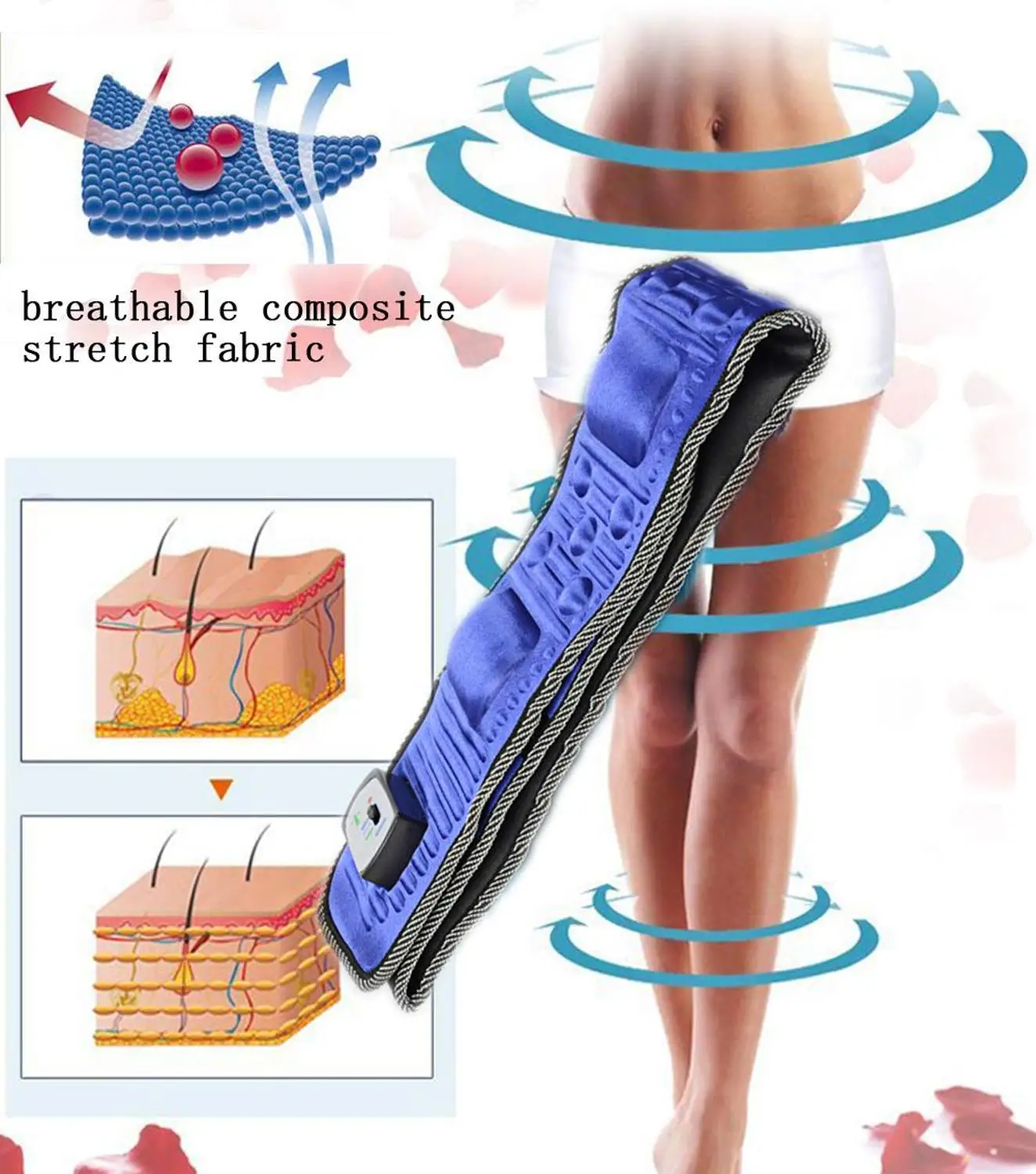 Electric Abdominal Stimulator Body Vibrating Slimming Belt Belly Muscle Waist Trainer Massager X5 Times Weight Loss Fat Burning