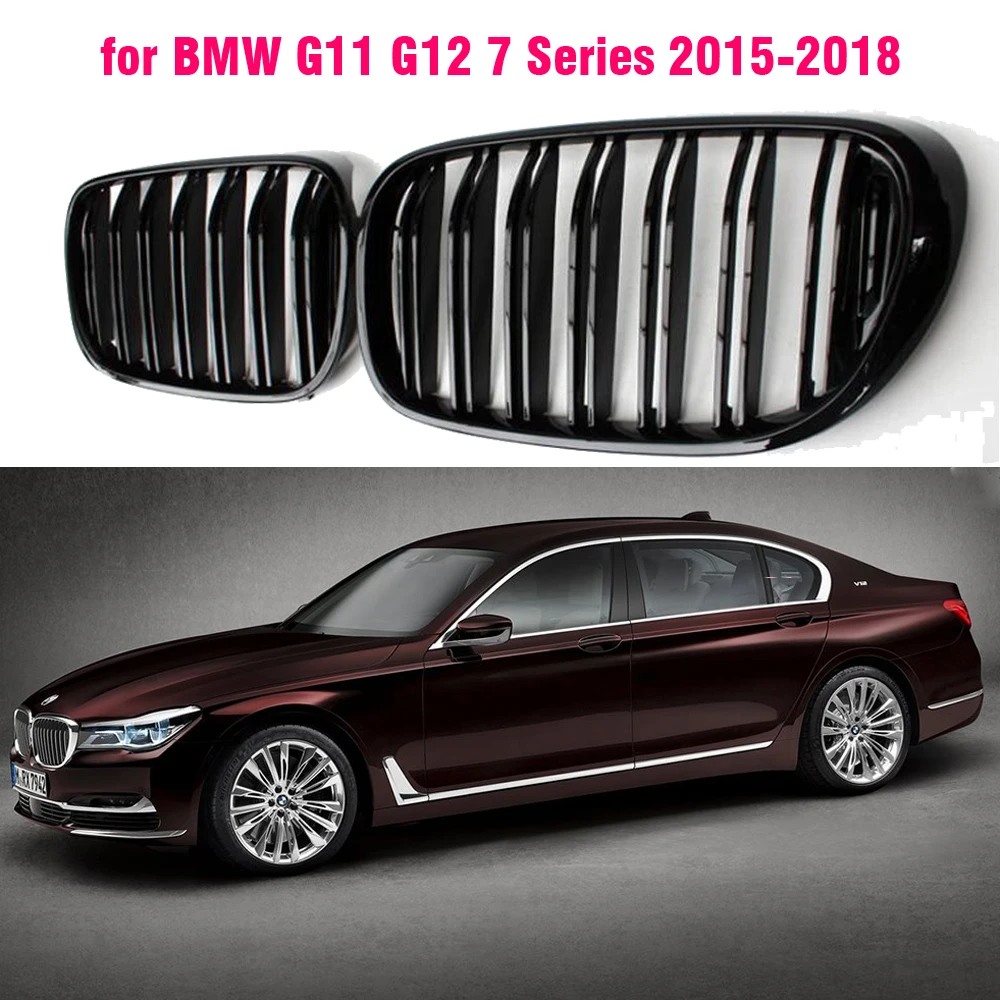 M style Front Grill  For BMW 7 Series G11 G12 2015 2016 2017 2018 730li 740li 750li 730d Gloss Black Grills