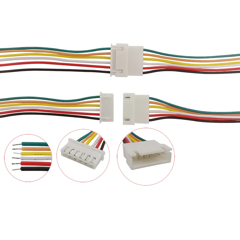 2/5/10Pairs JST XH2.54 2.54mm 6 Pin Plug Socket Male Female Wire Cable Connector JST 2.54 6P Length 20CM 26AWG