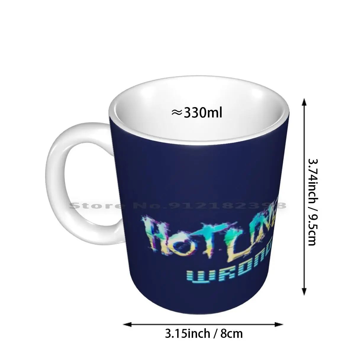 Hotline Miami 2 Wrong Number Logo-Fan Illustration Ceramic Mugs Coffee Cups Milk Tea Mug Miami Hotline Miami Hotline 80s Retro