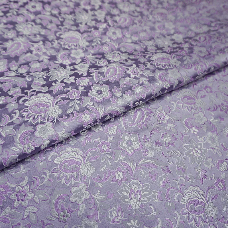 Tessuto damasco broccato jacquard viola chiaro per Cheongsam cappotto tenda tovaglia cuscino divano tappezzeria patchwork panno fai da te