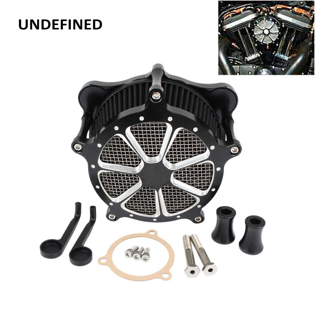 

Air Filter Motorcycle Venturi Contrast Cut Intake Air Cleaner System For Harley Touring Street Tri Glide Ultra 2008-2016 Dyna 17