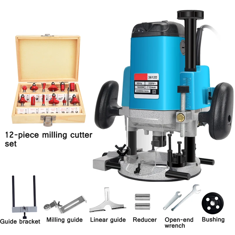 Multifunctional Electric Wood Milling Engraving Machine Woodworking Slotting Machine Trimming Machine Tenoning Tool