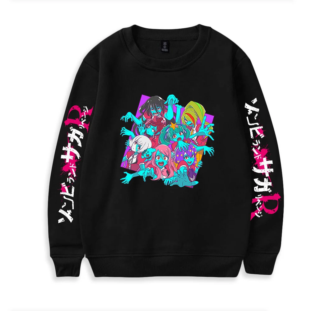 2021 Zombie Land Saga Minamoto Sakura Print Sweater Series Women/Men Turtlenecks Youthful Vitality Oversized Sweatshirt Clothes