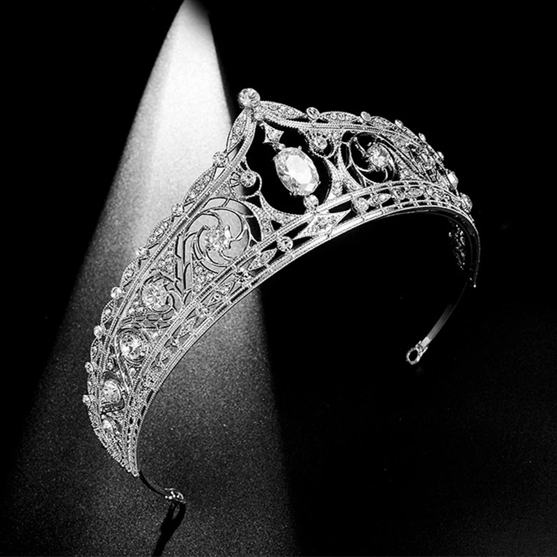 GS11591 europa i amerykańska cyrkon Bridal Hairpiece Alloy Rhinestone pałac ślubne nakrycie głowy księżniczka korona królowej Tiara