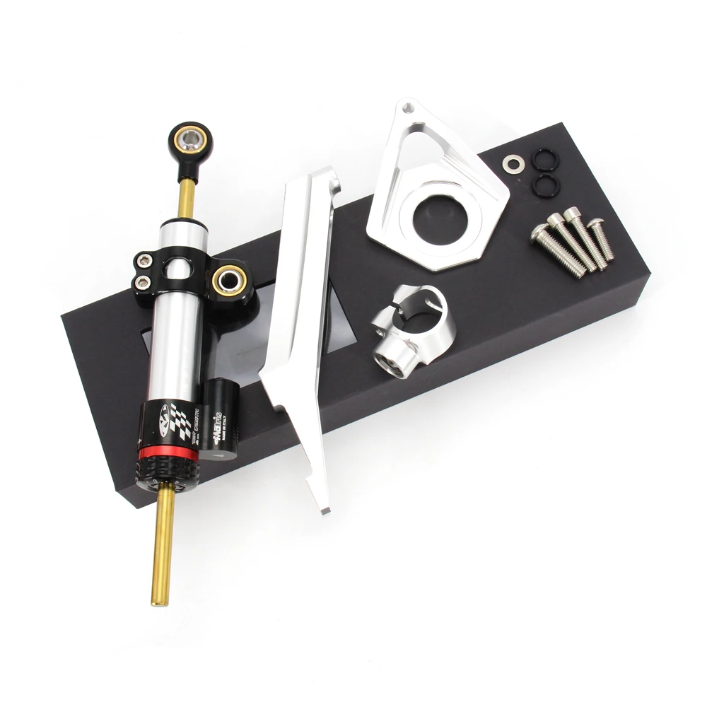 Voor YAMAHA YZF R6 YZF600 2003 2004 2005 Motorfiets Hoge kwaliteit koolstofvezel CNC Stuurdemper Stabilizer Beugel Volledige