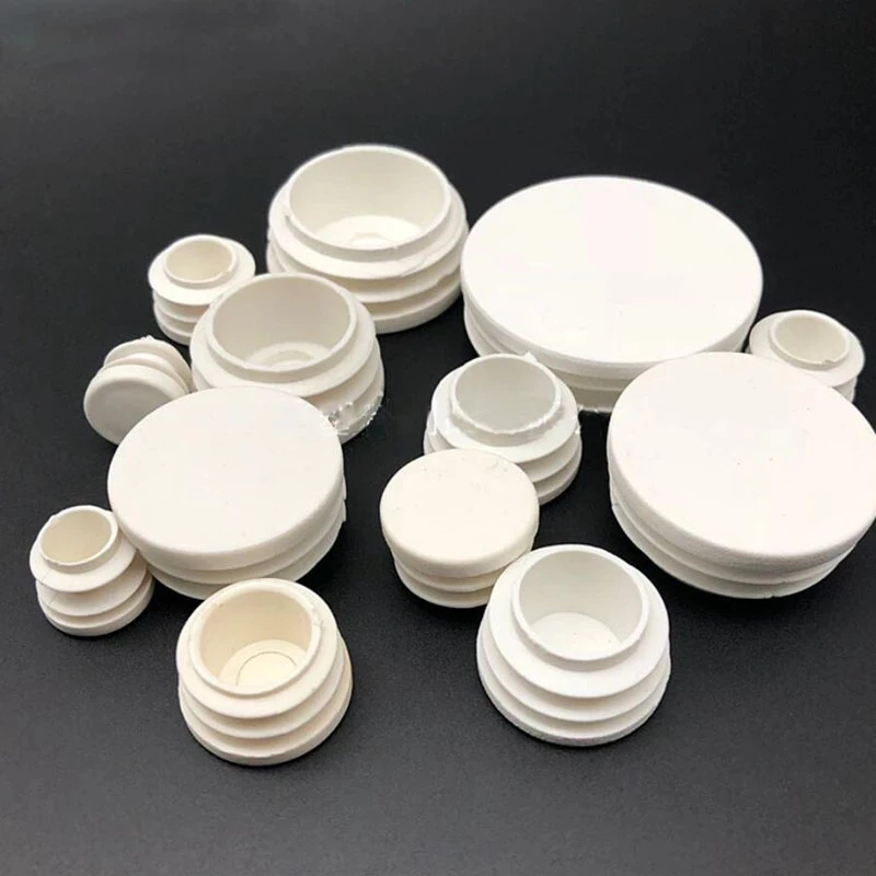 16pcs white Plastic tube Insert plug anti-slip chair leg cap table feet decor cover Furniture feet leveling floor protector pad image 6