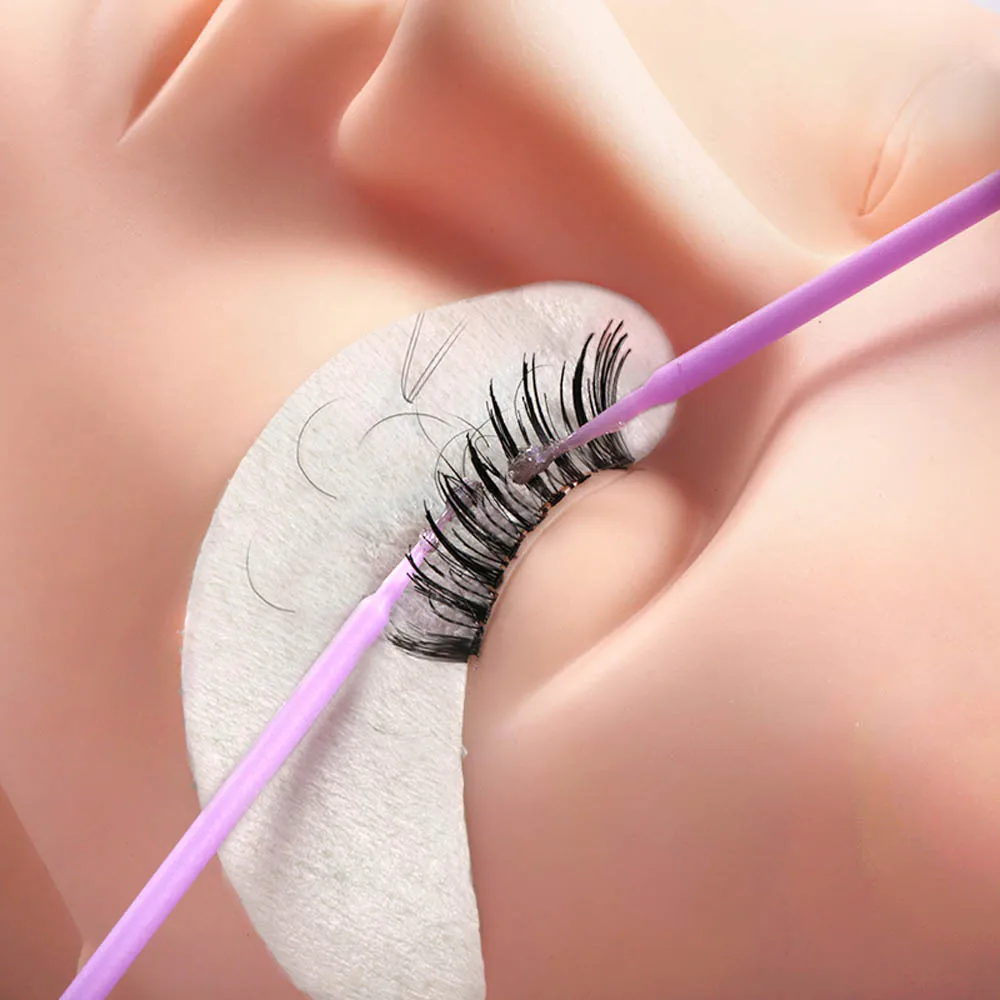 500/1000pcs Eyelash Microbrushes Make Up Eyelash Extension Brush Disposable Individual Lash Remover Applicator Cotton Swabs Tool