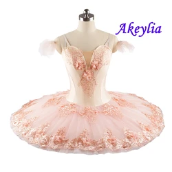 Women Flower Fairy Variation Pancake Tutus For Adult Pink Ballet Tutu Performance nutcracker costume platter tutu girls JN0213