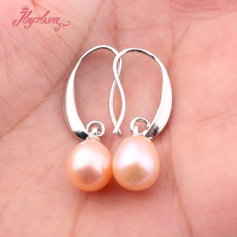 7x8-9x10mm Natural Oval Freshwater Pearl Exquisite Hoop Earring 1 Pair Women Wedding Party Anniversary XMAS New Year Gift