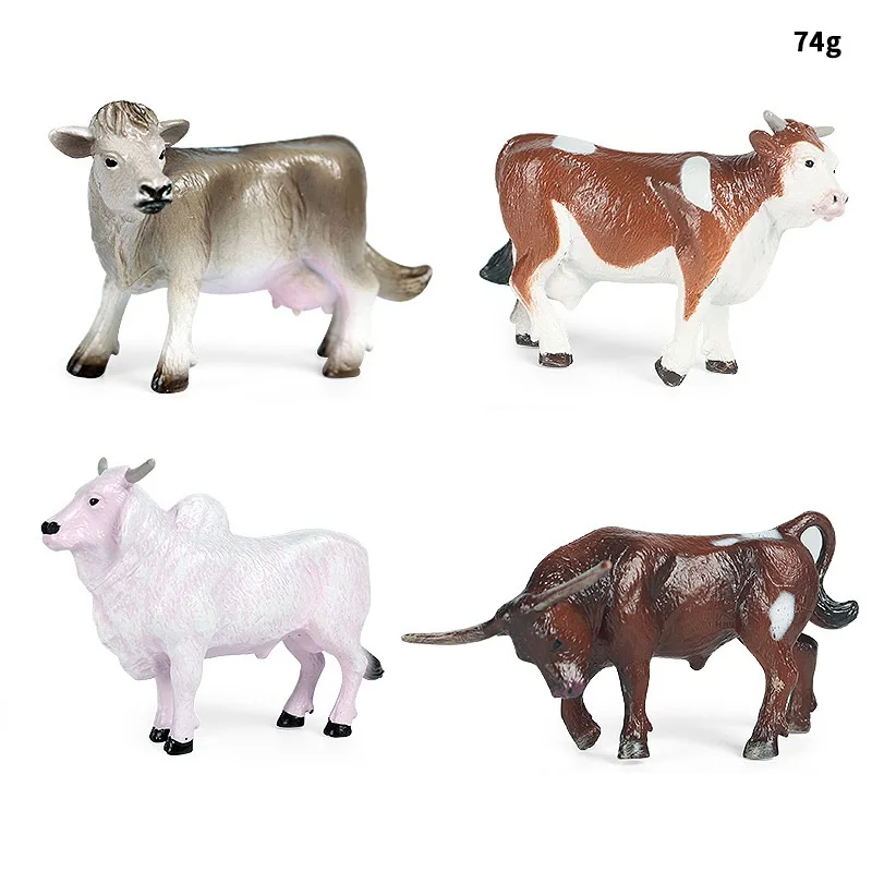 De Nieuwe Simulatie Effen Wild Dier Model Bull Bison Ranch Koe Set Pvc Dieren Actiefiguren Speelgoed Kinderen Kerst gift