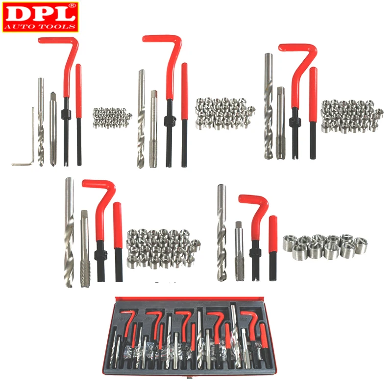 131 Pcs Engine Block Restoring Damaged Thread Repair Tool Kit M5 M6 M8 M10 M12 Professional