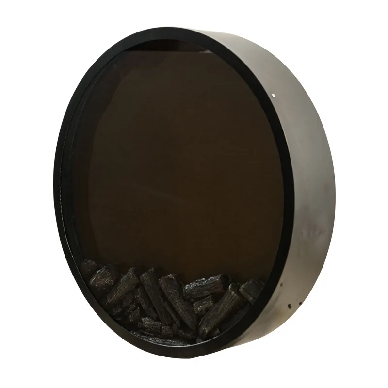 Camino elettrico a parete da 60*18CM camino elettrico rotondo europeo decorazione della casa camino a distanza intelligente