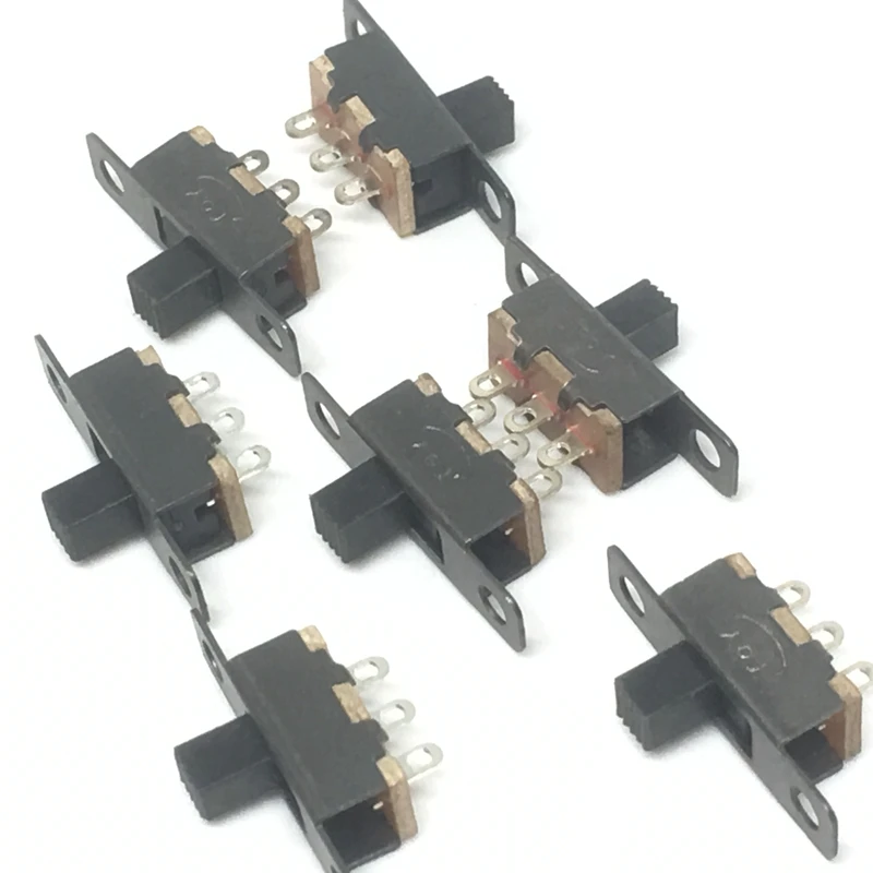 10Pcs SS12F15 SS12F15VG4 Toggle Switch 3PIN 1P2T Slide Switch Handle high 4mm