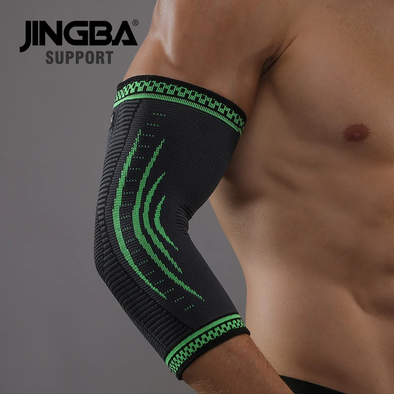 JINGBA SUPPORT 1PCS Compression Elastic Nylon Basketball Elbow brace support protector Volleyball Fitness Bandage Elbow pads