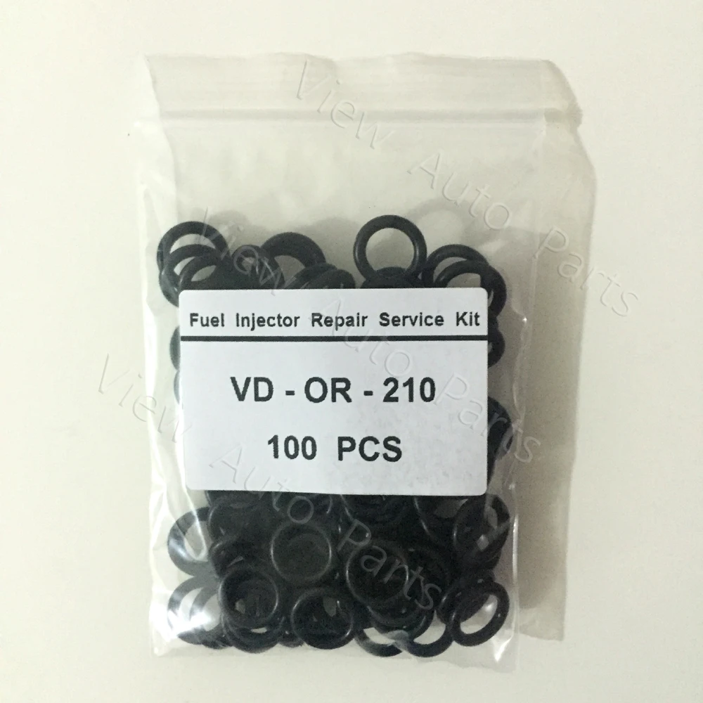 100pcs Fuel Injector Rubber oring seals Fuel Injector Repair Kits 9.5*2.5mm VD-OR-210